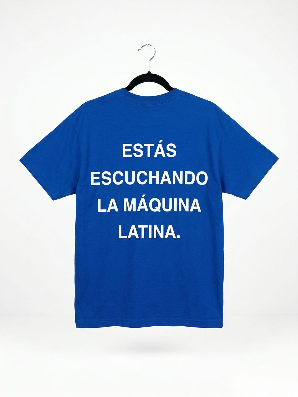 Camiseta Azul - MÁQUINA LATINA ★ (Unisex)