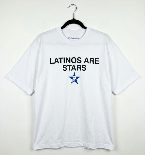 Camiseta Blanca - LATINOS ARE STARS ★ (Unisex) (Oversize)